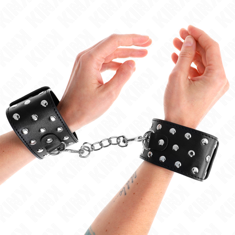 Kink - Resistenza Da Polso Punk Regolabile 19-24 Cm X 55 Cm - KINK WRIST RESTRAINT - Manette e Polsini | erosidea.com