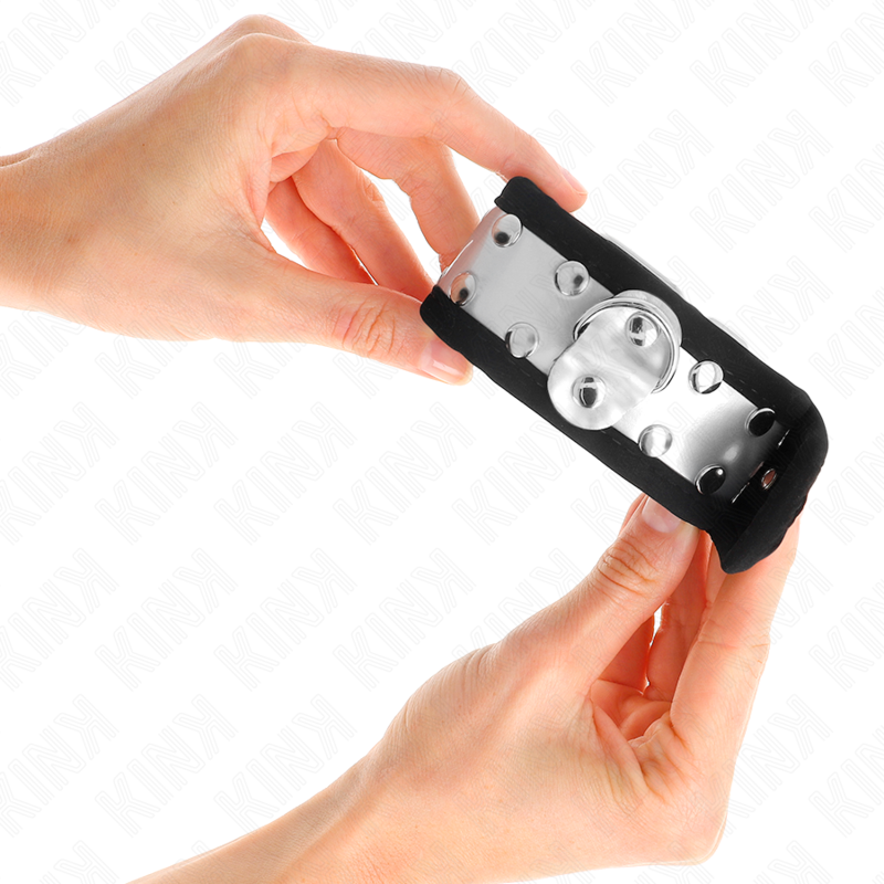 Kink - Resistenza Da Polso Sottile Nero / Argento 30 X 4 Cm - KINK WRIST RESTRAINT - Manette e Polsini | erosidea.com