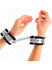 Kink - Resistenza Da Polso Sottile Nero / Argento 30 X 4 Cm - KINK WRIST RESTRAINT - Manette e Polsini | erosidea.com