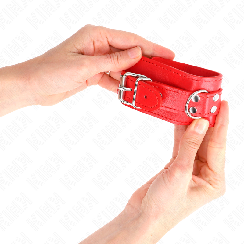 Kink - Resistenza Da Polso Semplice Rosso Regolabile 20-23 Cm X 55 Cm - KINK WRIST RESTRAINT - Manette e Polsini | erosidea.com