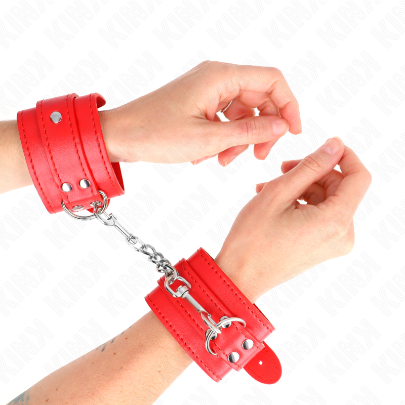 Kink - Resistenza Da Polso Semplice Rosso Regolabile 20-23 Cm X 55 Cm - KINK WRIST RESTRAINT - Manette e Polsini | erosidea.com