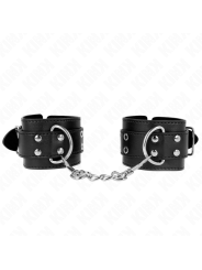 Kink - Regtino Da Polso Doppia Fibbia Nero Regolabile 19-26 Cm - KINK WRIST RESTRAINT - Manette e Polsini | erosidea.com