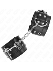 Kink - Regtino Da Polso Doppia Fibbia Nero Regolabile 19-26 Cm - KINK WRIST RESTRAINT - Manette e Polsini | erosidea.com
