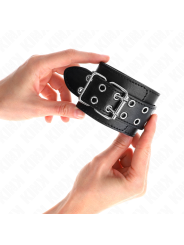 Kink - Regtino Da Polso Doppia Fibbia Nero Regolabile 19-26 Cm - KINK WRIST RESTRAINT - Manette e Polsini | erosidea.com