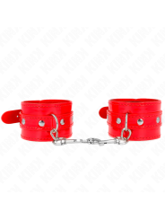Kink - Polsini Lucidi Rossi Regolabili 23-33 Cm - KINK WRIST RESTRAINT - Manette e Polsini | erosidea.com