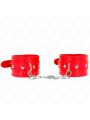 Kink - Polsini Lucidi Rossi Regolabili 23-33 Cm - KINK WRIST RESTRAINT - Manette e Polsini | erosidea.com