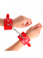 Kink - Polsini Lucidi Rossi Regolabili 23-33 Cm - KINK WRIST RESTRAINT - Manette e Polsini | erosidea.com