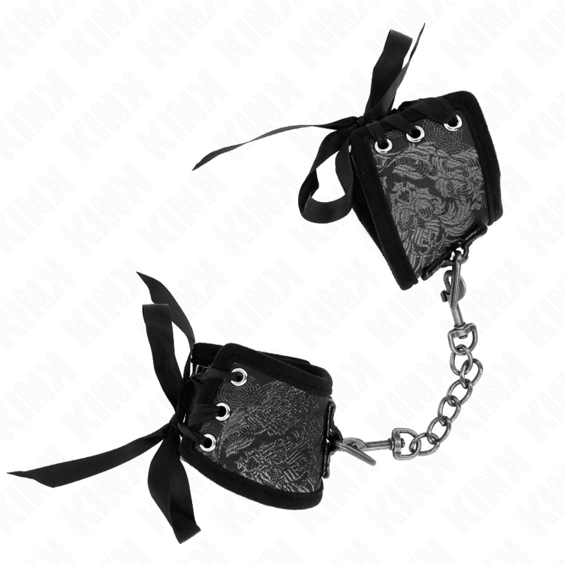 Kink - Resistenza Da Polso Scandalo Dettagli In Pizzo Nero 245 Cm X 65 Cm - KINK WRIST RESTRAINT - Manette e Polsini | erosidea.com