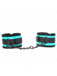 Kink - Tenuta Da Polso In Nylon Con Gancio E Loop Nero-Blu Regolabile 18-32 Cm X 5 Cm - KINK WRIST RESTRAINT - Manette e Polsini | erosidea.com