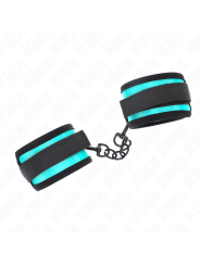Kink - Tenuta Da Polso In Nylon Con Gancio E Loop Nero-Blu Regolabile 18-32 Cm X 5 Cm - KINK WRIST RESTRAINT - Manette e Polsini | erosidea.com