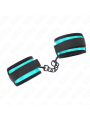 Kink - Tenuta Da Polso In Nylon Con Gancio E Loop Nero-Blu Regolabile 18-32 Cm X 5 Cm - KINK WRIST RESTRAINT - Manette e Polsini | erosidea.com