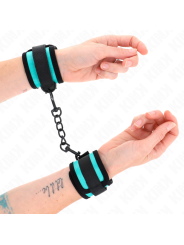 Kink - Tenuta Da Polso In Nylon Con Gancio E Loop Nero-Blu Regolabile 18-32 Cm X 5 Cm - KINK WRIST RESTRAINT - Manette e Polsini | erosidea.com