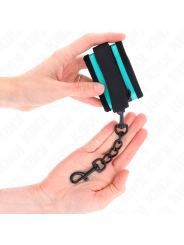 Kink - Tenuta Da Polso In Nylon Con Gancio E Loop Nero-Blu Regolabile 18-32 Cm X 5 Cm - KINK WRIST RESTRAINT - Manette e Polsini | erosidea.com