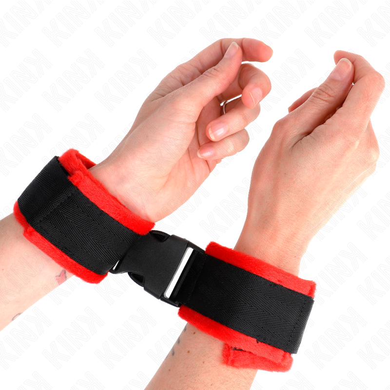 Kink - Tenuta Da Polso In Nylon Hook&Loop Nera Modello 1 Ajdustable 25-35 Cm X 6 Cm - KINK WRIST RESTRAINT - Manette e Polsini | erosidea.com