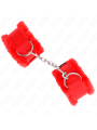 Kink Polsini Foderati In Pelliccia Rosso Regolabili - KINK WRIST RESTRAINT - Manette e Polsini | erosidea.com