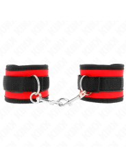 Kink - Tenuta Da Polso In Nylon Hook&Loop Rosso-Nero Modello 2 Regolabile 18-35 Cm X 6 Cm - KINK WRIST RESTRAINT - Manette e Polsini | erosidea.com