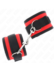 Kink - Tenuta Da Polso In Nylon Hook&Loop Rosso-Nero Modello 2 Regolabile 18-35 Cm X 6 Cm - KINK WRIST RESTRAINT - Manette e Polsini | erosidea.com