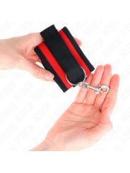Kink - Tenuta Da Polso In Nylon Hook&Loop Rosso-Nero Modello 2 Regolabile 18-35 Cm X 6 Cm - KINK WRIST RESTRAINT - Manette e Polsini | erosidea.com