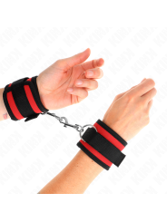 Kink - Tenuta Da Polso In Nylon Hook&Loop Rosso-Nero Modello 2 Regolabile 18-35 Cm X 6 Cm - KINK WRIST RESTRAINT - Manette e Polsini | erosidea.com
