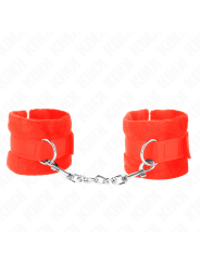 Kink - Polsini In Pelliccia Per Principianti Rosso 30 X 7 Cm - KINK WRIST RESTRAINT - Manette e Polsini | erosidea.com