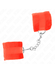 Kink - Polsini In Pelliccia Per Principianti Rosso 30 X 7 Cm - KINK WRIST RESTRAINT - Manette e Polsini | erosidea.com