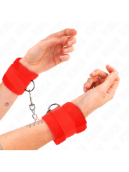 Kink - Polsini In Pelliccia Per Principianti Rosso 30 X 7 Cm - KINK WRIST RESTRAINT - Manette e Polsini | erosidea.com