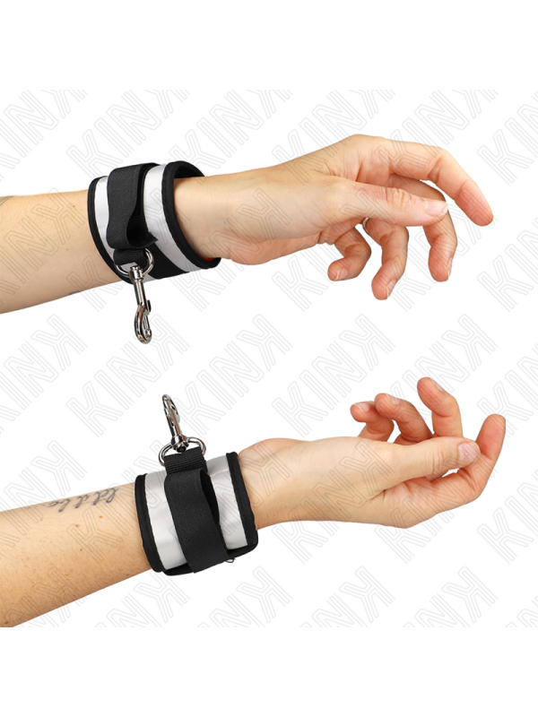Kink - Polsini In Neoprene Grigio 23 X 5 Cm - KINK WRIST RESTRAINT - Manette e Polsini | erosidea.com