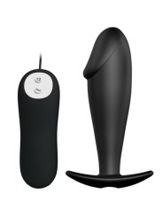 Plug Anale In Silicone Forma Del Pene E 12 Modalit Di Vibrazione Nero - PRETTY LOVE BOTTOM - Plug e Catene Anali | erosidea.com