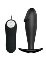Plug Anale In Silicone Forma Del Pene E 12 Modalit Di Vibrazione Nero - PRETTY LOVE BOTTOM - Plug e Catene Anali | erosidea.com
