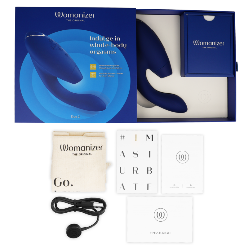 Stimolatore Doppio Womanizer Duo 2 Pleasure Air Blu - WOMANIZER - Stimolatori | erosidea.com