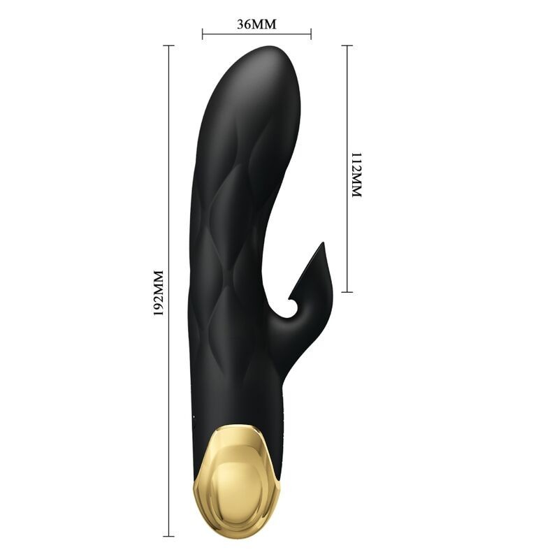 Vibratore Di Lusso Nero Ricaricabile Placcato In Oro - PRETTY LOVE C-TYPE - Vibratori | erosidea.com