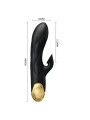 Vibratore Di Lusso Nero Ricaricabile Placcato In Oro - PRETTY LOVE C-TYPE - Vibratori | erosidea.com