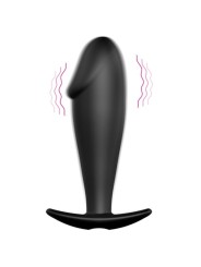 Plug Anale In Silicone Forma Del Pene E 12 Modalit Di Vibrazione Nero - PRETTY LOVE BOTTOM - Plug e Catene Anali | erosidea.com