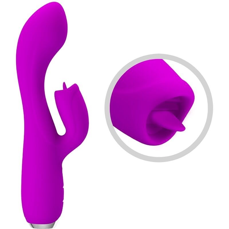 Vibratore Ricaricabile Gloria Rabbit-Viola Impermeabile - PRETTY LOVE C-TYPE - Vibratori Rabbit | erosidea.com
