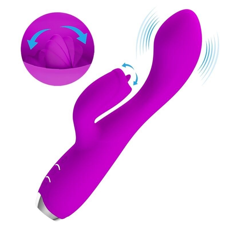 Vibratore Ricaricabile Gloria Rabbit-Viola Impermeabile - PRETTY LOVE C-TYPE - Vibratori Rabbit | erosidea.com