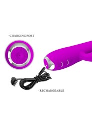 Vibratore Ricaricabile Gloria Rabbit-Viola Impermeabile - PRETTY LOVE C-TYPE - Vibratori Rabbit | erosidea.com