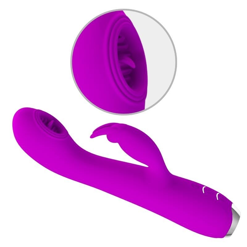 Pretty Love - Vibratore Ricaricabile Rachel Con Ventosa Viola - PRETTY LOVE C-TYPE - Vibratori | erosidea.com