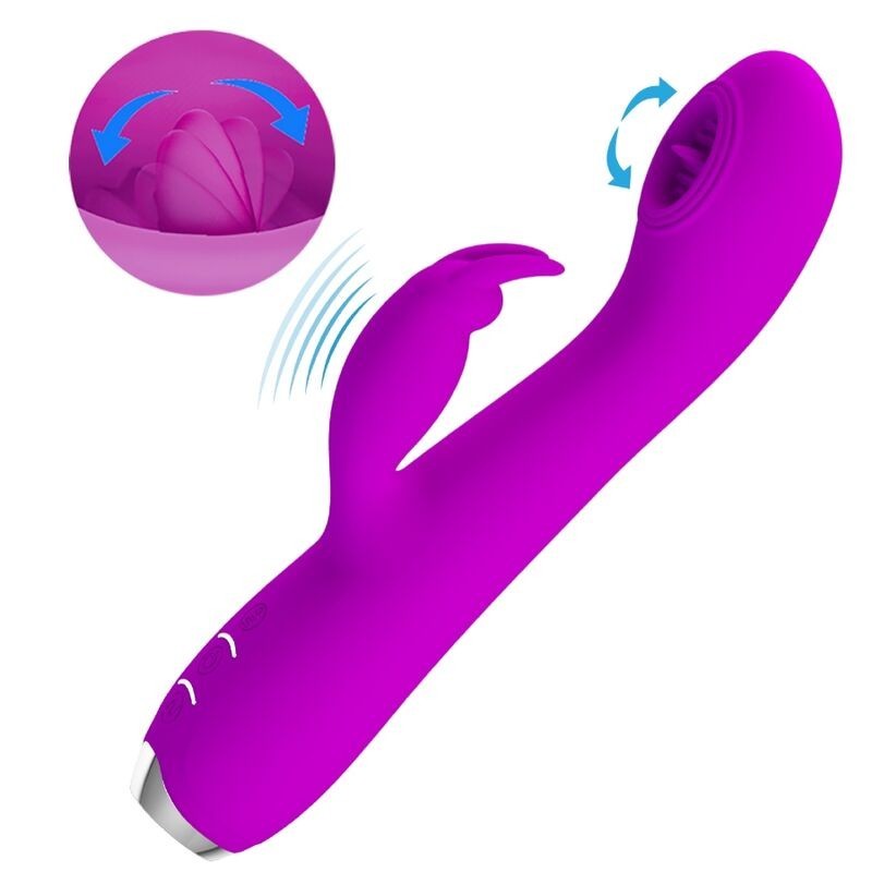 Pretty Love - Vibratore Ricaricabile Rachel Con Ventosa Viola - PRETTY LOVE C-TYPE - Vibratori | erosidea.com