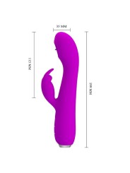 Pretty Love - Vibratore Ricaricabile Rachel Con Ventosa Viola - PRETTY LOVE C-TYPE - Vibratori | erosidea.com