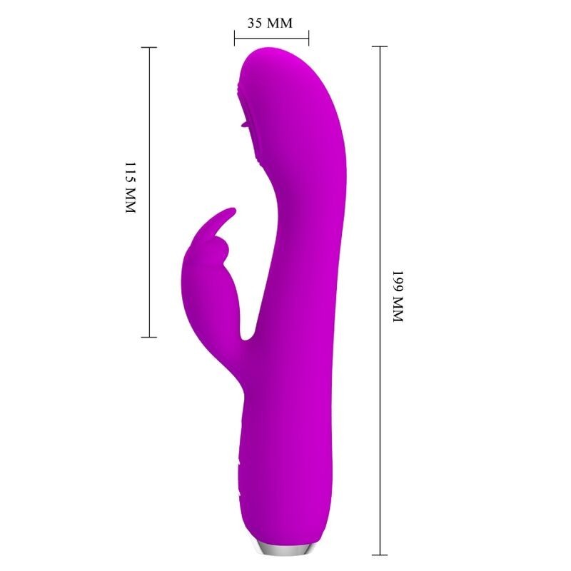 Pretty Love - Vibratore Ricaricabile Rachel Con Ventosa Viola - PRETTY LOVE C-TYPE - Vibratori | erosidea.com
