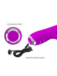 Pretty Love - Vibratore Ricaricabile Rachel Con Ventosa Viola - PRETTY LOVE C-TYPE - Vibratori | erosidea.com