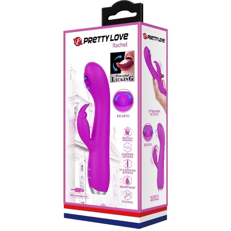 Pretty Love - Vibratore Ricaricabile Rachel Con Ventosa Viola - PRETTY LOVE C-TYPE - Vibratori | erosidea.com