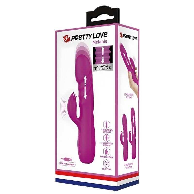 Vibratore Rabbit Ricaricabile Melanie Viola - PRETTY LOVE FLIRTATION - Vibratori Rabbit | erosidea.com