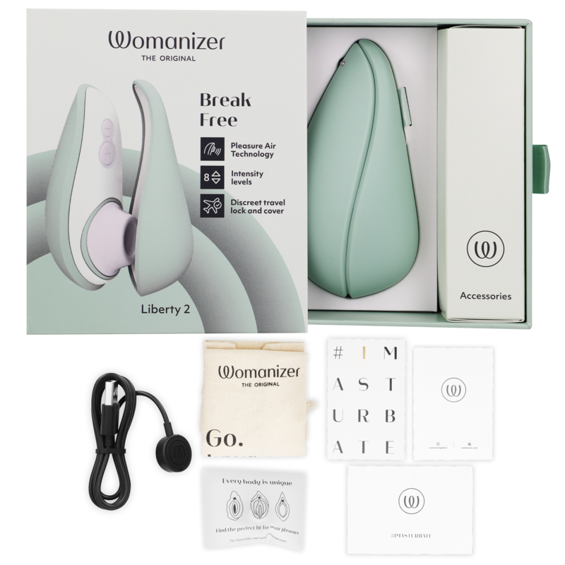 Womanizer - Liberty 2 Stimolatore Clitoride & Ventosa Verde Chiaro - WOMANIZER - Succhia Clitoride | erosidea.com