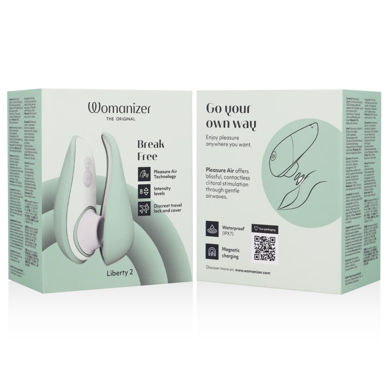 Womanizer - Liberty 2 Stimolatore Clitoride & Ventosa Verde Chiaro - WOMANIZER - Succhia Clitoride | erosidea.com