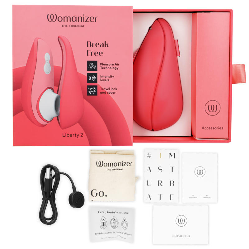 Womanizer - Liberty 2 Stimolatore Clitoride & Ventosa Rosa - WOMANIZER - Succhia Clitoride | erosidea.com