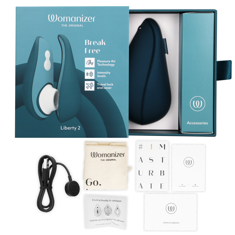 Womanizer - Liberty 2 Stimolatore Clitoride & Ventosa Blu - WOMANIZER - Succhia Clitoride | erosidea.com