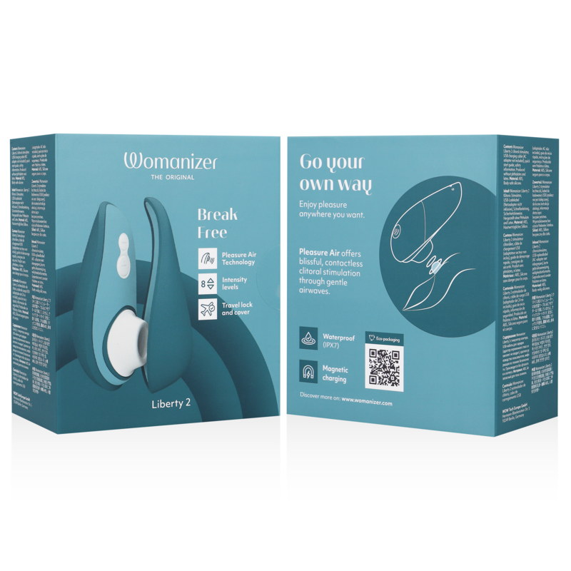 Womanizer - Liberty 2 Stimolatore Clitoride & Ventosa Blu - WOMANIZER - Succhia Clitoride | erosidea.com