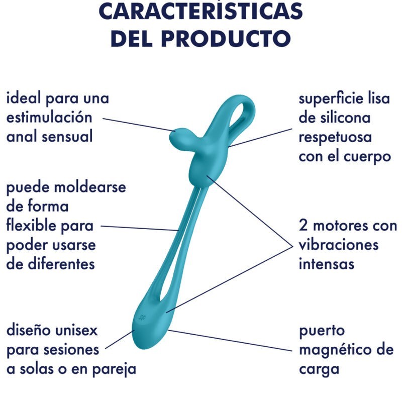 Vibratore Plug & Play 1 Multi Flessibile - SATISFYER RING - Plug e Catene Anali | erosidea.com