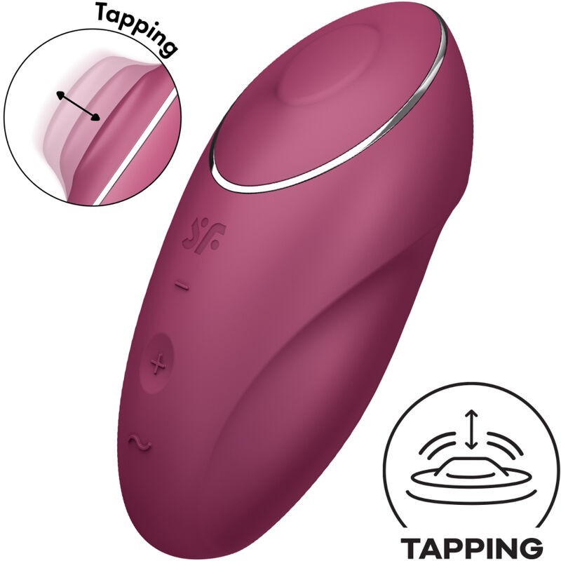 Satisfyer - Tap & Climax 1 Vibratore Lay-On Rosso - SATISFYER LAYONS - Vibratori Clitoride | erosidea.com